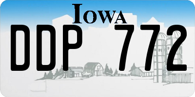IA license plate DDP772