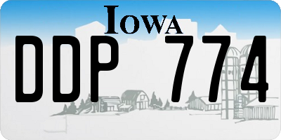 IA license plate DDP774