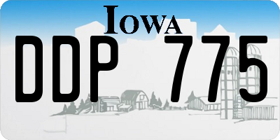 IA license plate DDP775