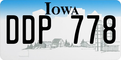 IA license plate DDP778
