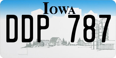 IA license plate DDP787