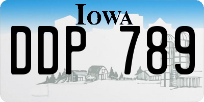 IA license plate DDP789