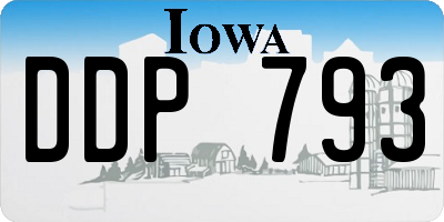 IA license plate DDP793
