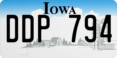 IA license plate DDP794
