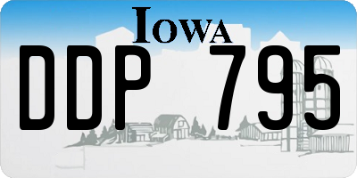 IA license plate DDP795