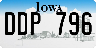 IA license plate DDP796