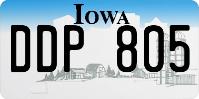 IA license plate DDP805
