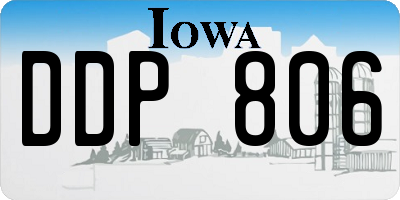 IA license plate DDP806