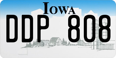 IA license plate DDP808