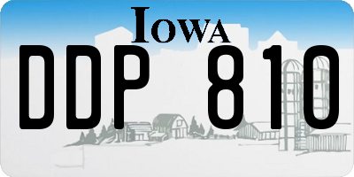 IA license plate DDP810