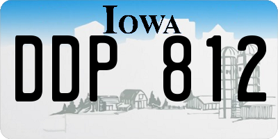 IA license plate DDP812