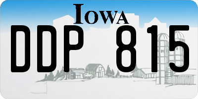 IA license plate DDP815