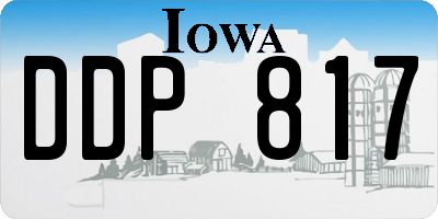 IA license plate DDP817