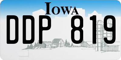 IA license plate DDP819
