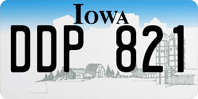 IA license plate DDP821
