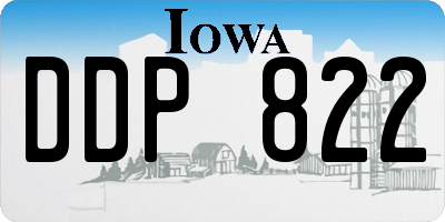 IA license plate DDP822