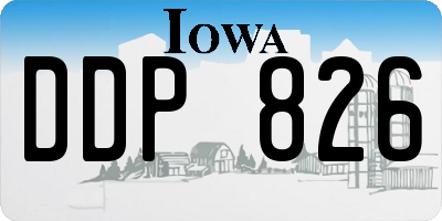 IA license plate DDP826