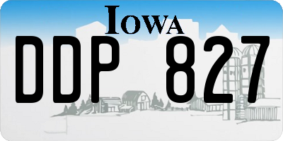 IA license plate DDP827