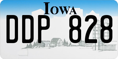 IA license plate DDP828
