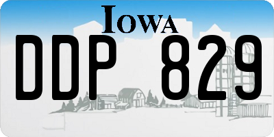 IA license plate DDP829