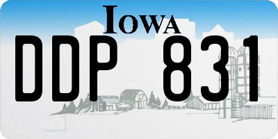 IA license plate DDP831