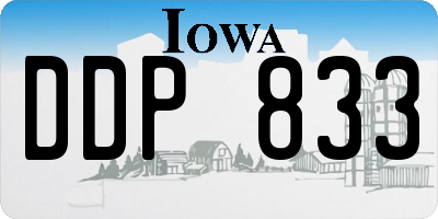 IA license plate DDP833
