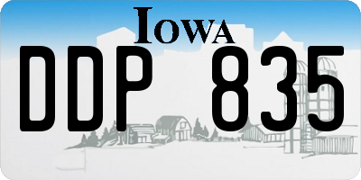IA license plate DDP835