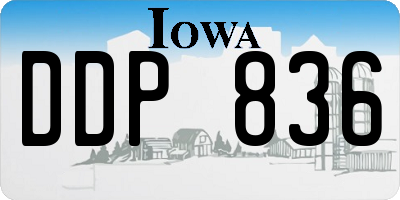 IA license plate DDP836