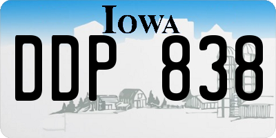 IA license plate DDP838
