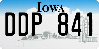 IA license plate DDP841