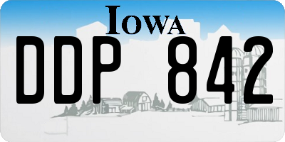 IA license plate DDP842