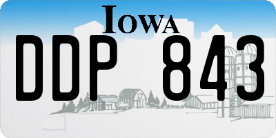IA license plate DDP843