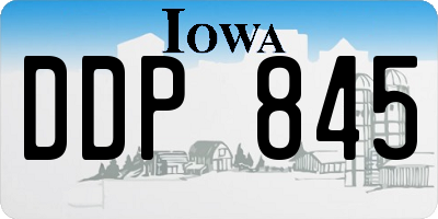 IA license plate DDP845
