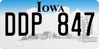 IA license plate DDP847