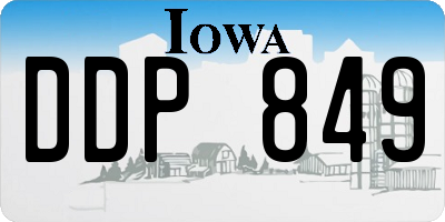 IA license plate DDP849