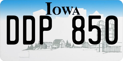 IA license plate DDP850