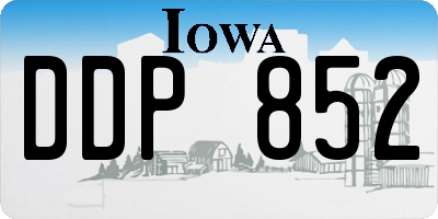 IA license plate DDP852