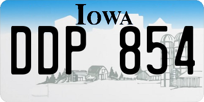 IA license plate DDP854