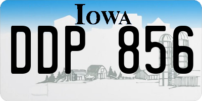 IA license plate DDP856
