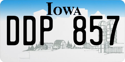 IA license plate DDP857