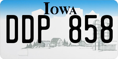 IA license plate DDP858