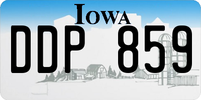 IA license plate DDP859