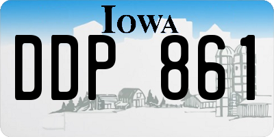 IA license plate DDP861