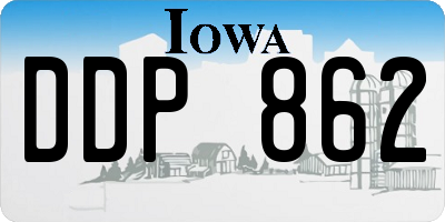 IA license plate DDP862