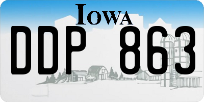 IA license plate DDP863