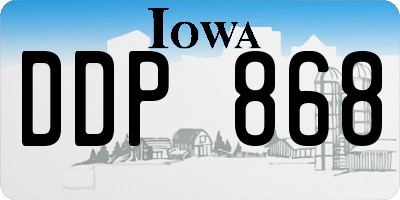 IA license plate DDP868