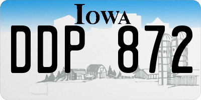IA license plate DDP872