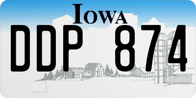 IA license plate DDP874