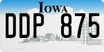 IA license plate DDP875