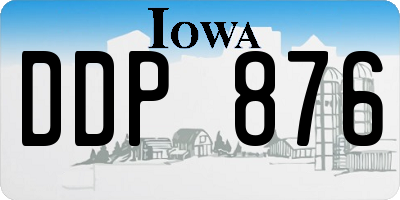 IA license plate DDP876